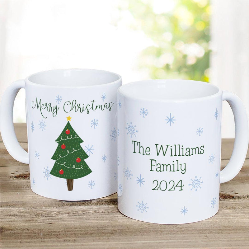 Personalized Family Name Christmas Tree Mug -  - Gifts For You Now