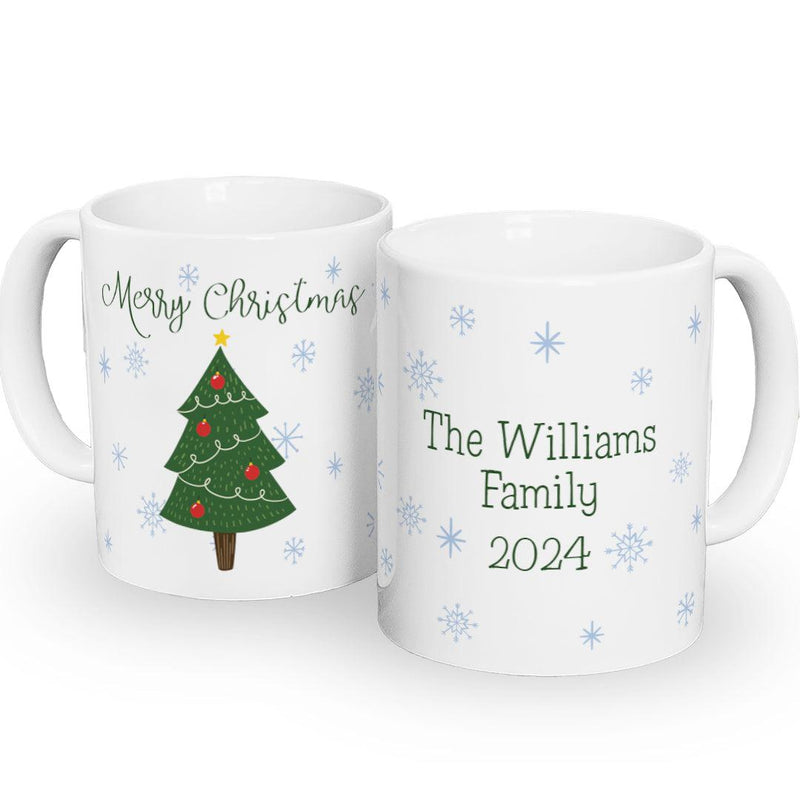 Personalized Family Name Christmas Tree Mug -  - Gifts For You Now