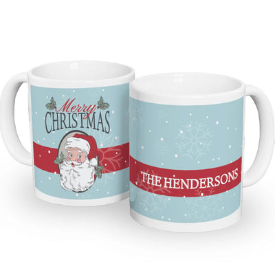 Personalized Merry Christmas Santa with Holly Mug -  - Gifts For You Now