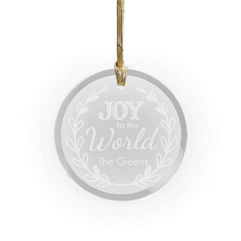 Personalized Joy to the World Large Wood Ornament -  - Gifts For You Now