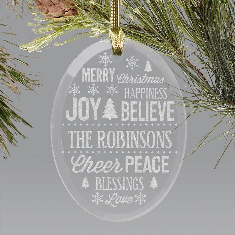 Personalized Christmas Word Art Ornament -  - Gifts For You Now