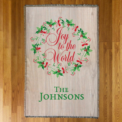 Personalized Joy to the World Throw -  - Gifts For You Now