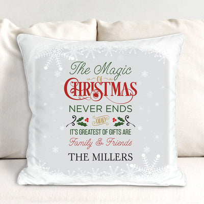 Personalized Magic of Christmas Throw Pillow -  - Gifts For You Now