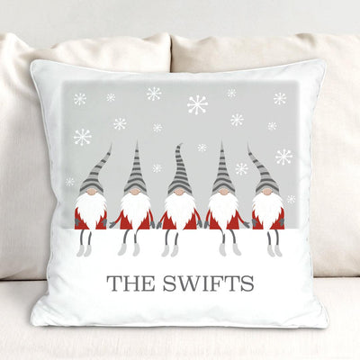 Personalized Gnome Family Throw Pillow -  - Gifts For You Now