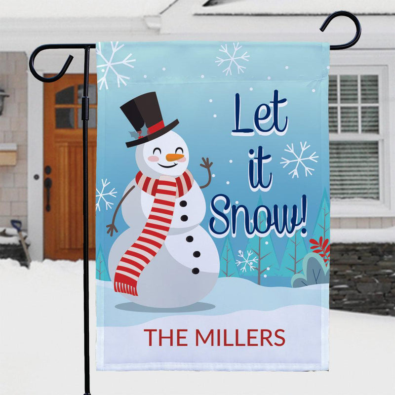 Personalized Let it Snow Garden Flag - Print One Side - Gifts For You Now