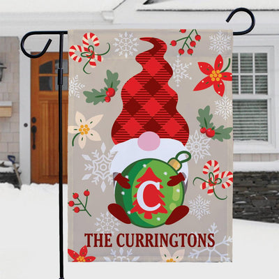 Personalized Christmas Gnome Garden Flag - Print One Side - Gifts For You Now