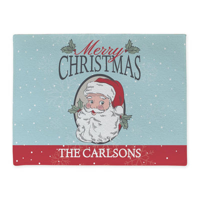 Personalized Merry Christmas Santa with Holly Door Mat -  - Gifts For You Now