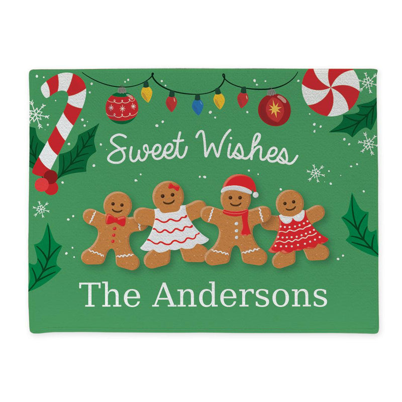 Personalized Sweet Wishes Gingerbread Doormat -  - Gifts For You Now