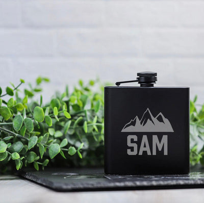 Personalized All Black Flask -  - Completeful