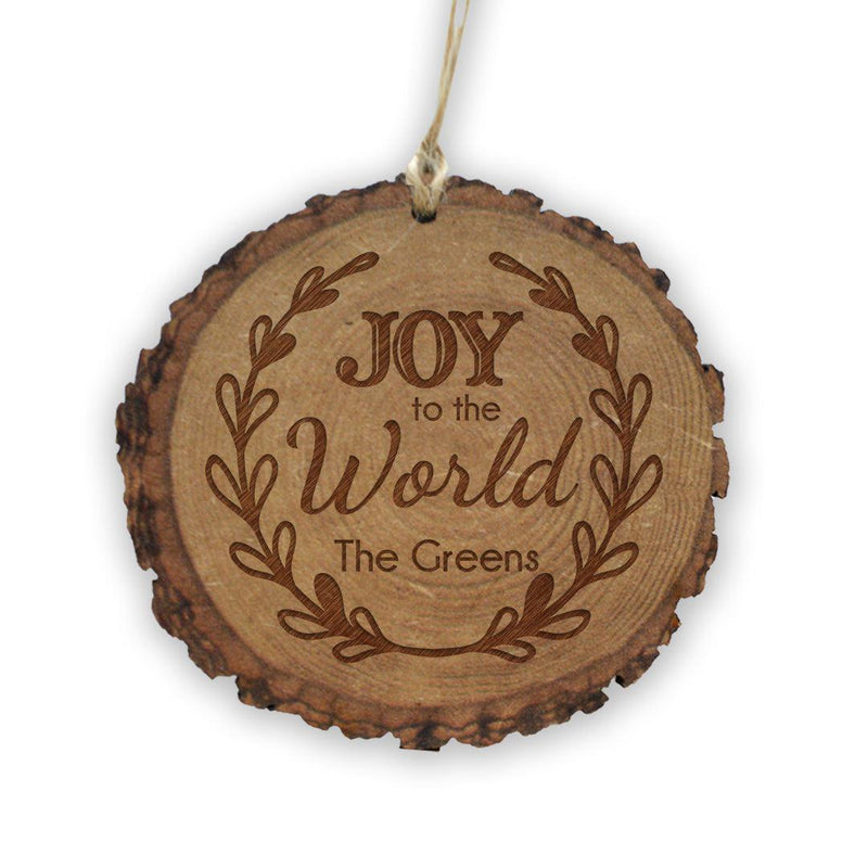 Personalized Joy to the World Wood Ornament -  - Gifts For You Now