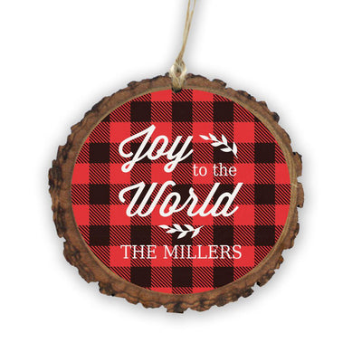 Personalized Joy to the World Round Barky Ornament -  - Gifts For You Now