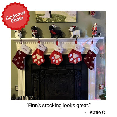 Personalized Paw Christmas Stocking -  - Gifts For You Now