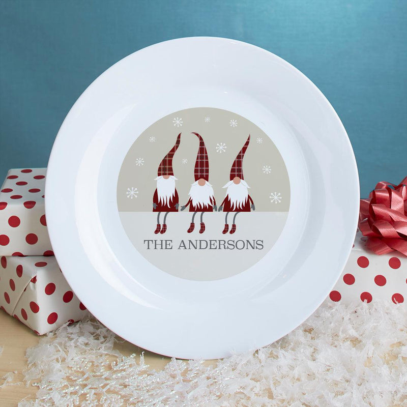 Personalized Gnome Ceramic Plate -  - Gifts For You Now