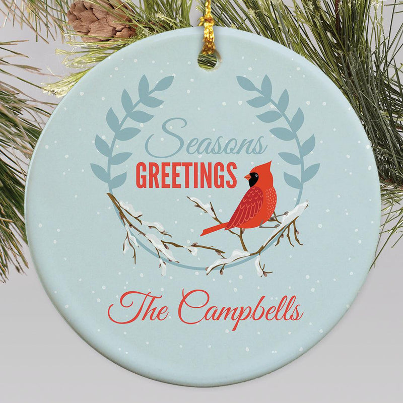 Personalized Cardinal Ornament - 2.8" Diameter - Gifts For You Now