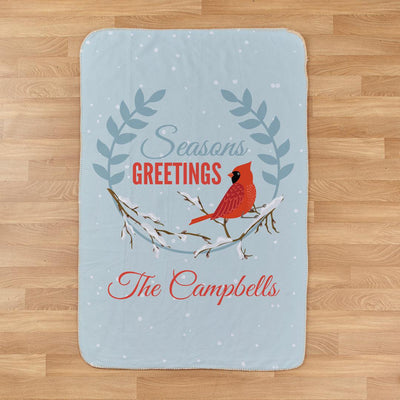 Personalized Cardinal Sherpa Throw Blanket -  - Gifts For You Now