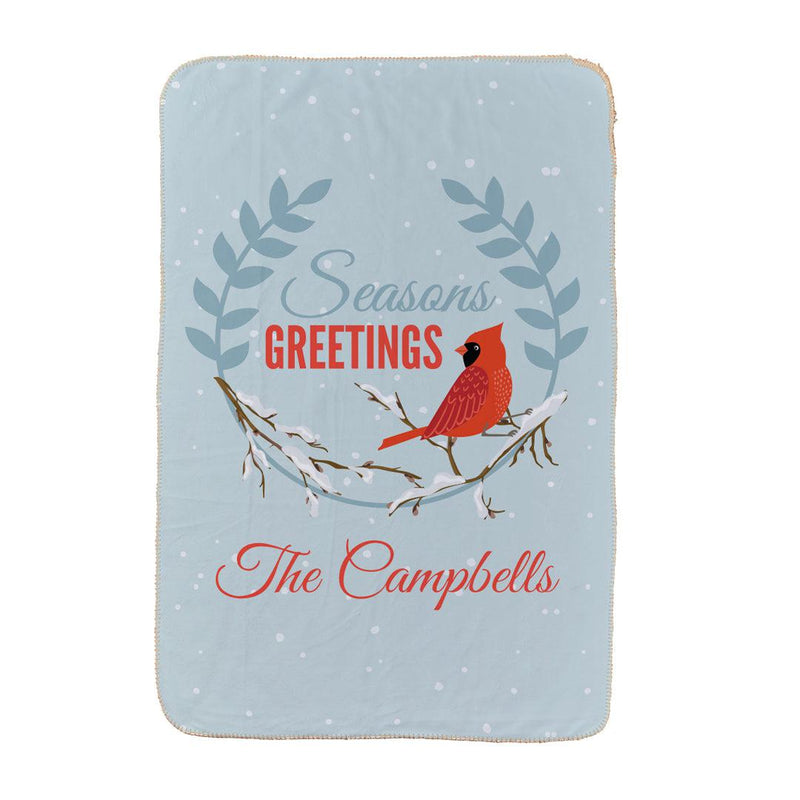 Personalized Cardinal Sherpa Throw Blanket -  - Gifts For You Now