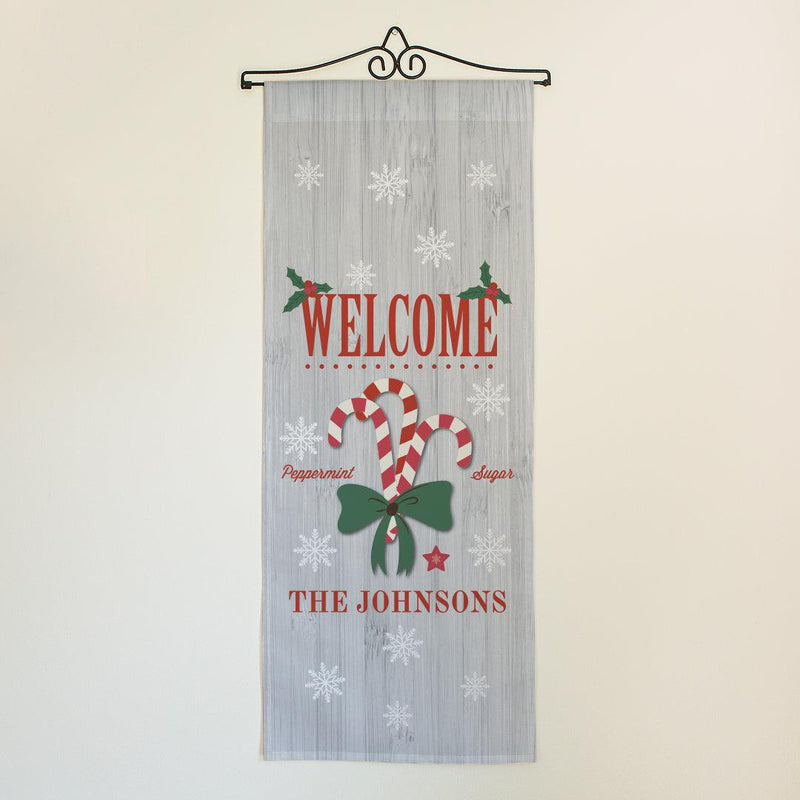 Personalized Candy Cane Wall Hanger -  - Gifts For You Now