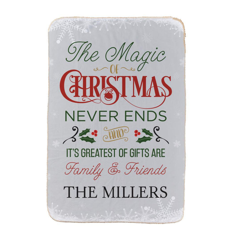 Personalized Magic of Christmas Sherpa Blanket -  - Gifts For You Now