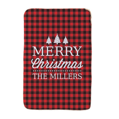 Personalized Merry Christmas Sherpa Throw 37" x 57" -  - Gifts For You Now