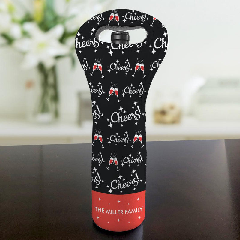 Personalized Christmas Cheers Wine Gift Bag -  - Gifts For You Now