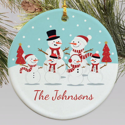 Personalized Snowmen Resin Ornament -  - Gifts For You Now