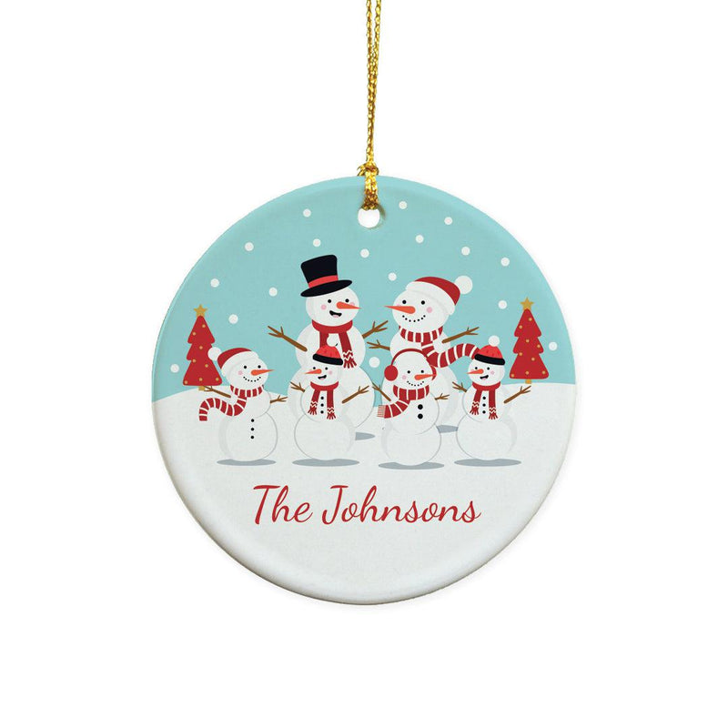 Personalized Snowmen Resin Ornament -  - Gifts For You Now