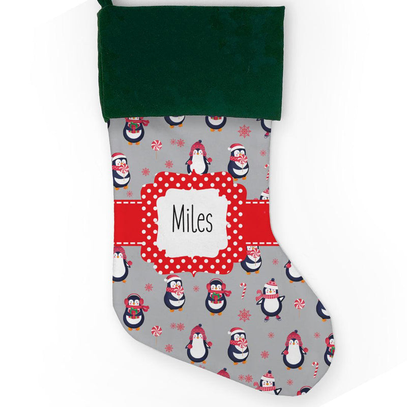 Personalized Penguins Christmas Stocking -  - Gifts For You Now