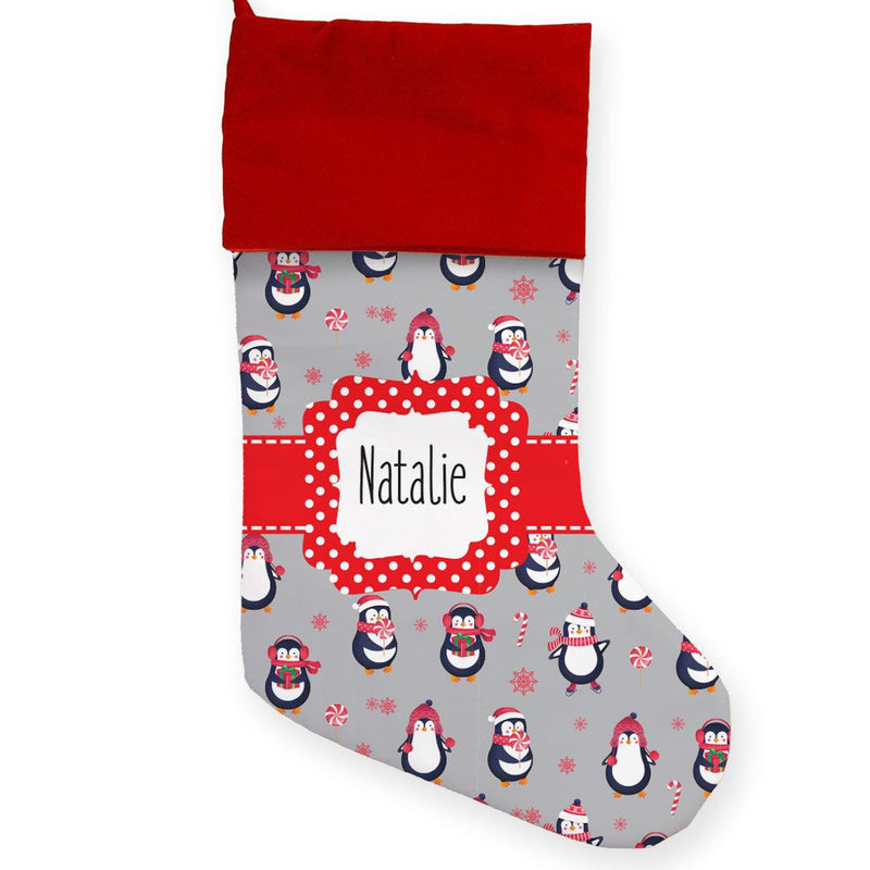 Personalized Penguins Christmas Stocking -  - Gifts For You Now