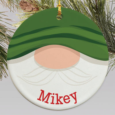 Personalized Gnome Green Hat Ornament -  - Gifts For You Now