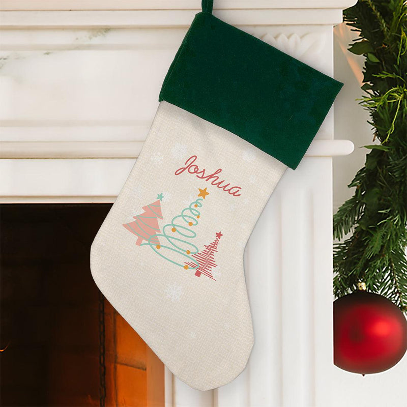 Personalized Oh Christmas Tree Green Cuff Stocking -  - Gifts For You Now