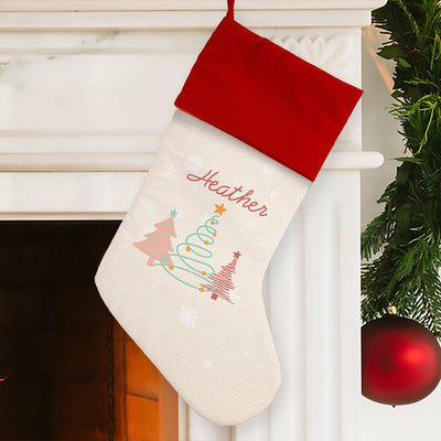 Personalized Oh Christmas Tree Red Cuff Stocking -  - Gifts For You Now