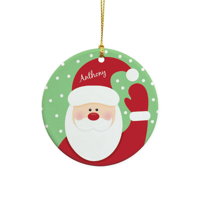 Personalized Santa Round Ornament -  - Gifts For You Now