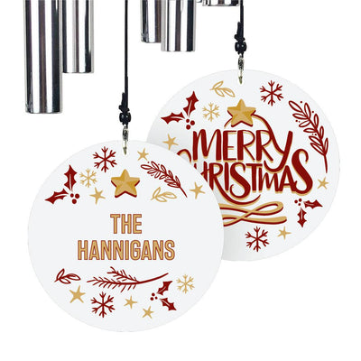 Personalized Merry Christmas Wind Chime -  - Gifts For You Now