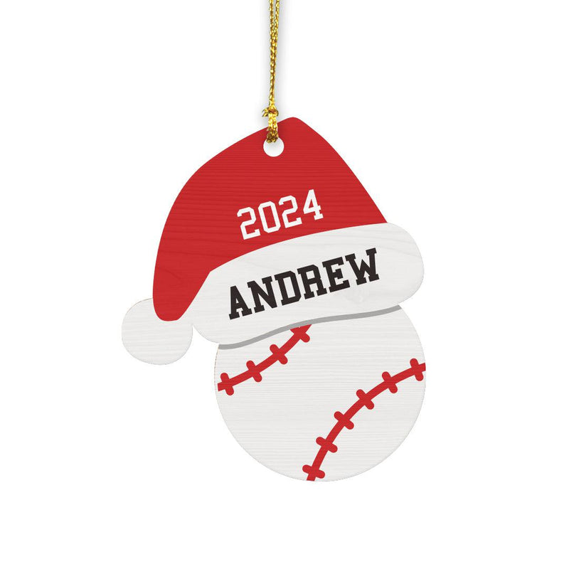 Personalized Santa Hat Wood Ornament -  - Gifts For You Now