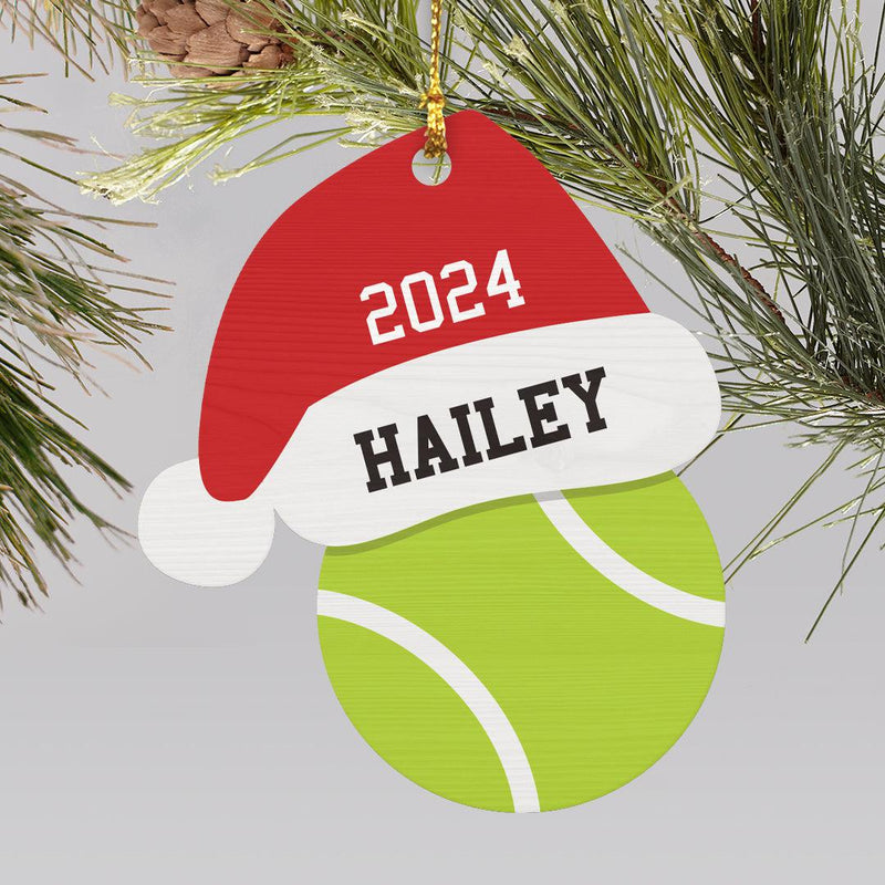 Personalized Santa Hat Wood Ornament -  - Gifts For You Now