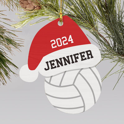 Personalized Santa Hat Wood Ornament -  - Gifts For You Now