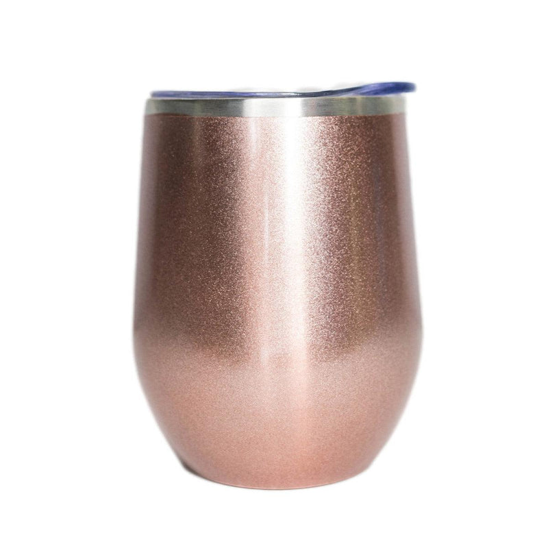 Personalized Cheers Wine Birthday Tumblers 12oz - Rose Gold - Completeful