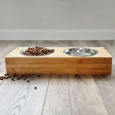 Personalized Dog and Cat Feeding Stands with Bowls - Small - Completeful