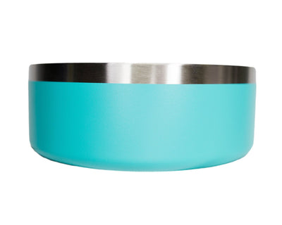 Personalized Stainless Steel Pet Feeding Bowl - 32 oz. / Teal - Completeful