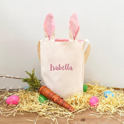 Personalized Names Easter Bunny Tote Bags - Printed - - Wingpress Designs