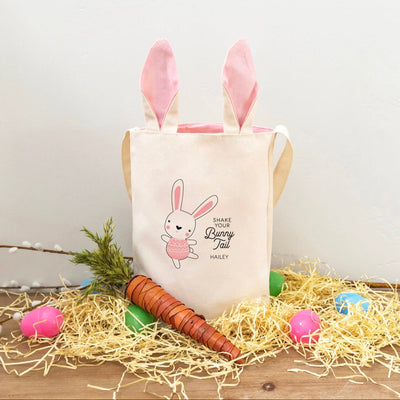 Personalized Bunny Tote Bags - Printed