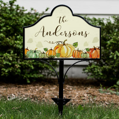 Personalized Fall Pumpkin Magnetic Yard Sign -  - Gifts For You Now