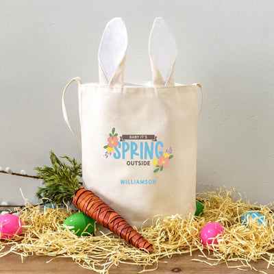 Personalized Bunny Tote Bags - Printed