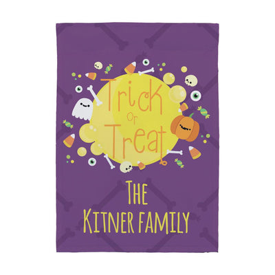 Personalized Trick or Treat Purple Garden Flag -  - Gifts For You Now