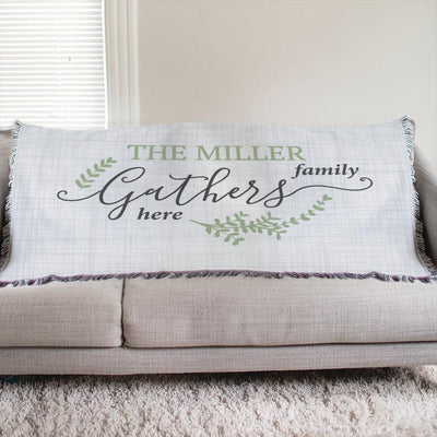 Personalized Gather Here Afghan Throw -  - Gifts For You Now