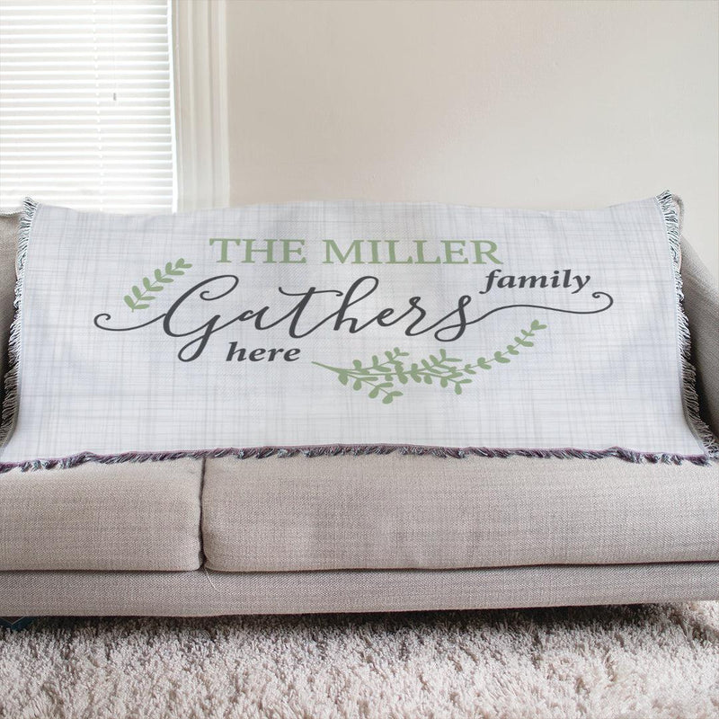 Personalized Gather Here Afghan Throw -  - Gifts For You Now