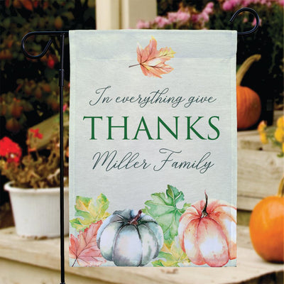 Personalized In Everything Give Thanks Garden Flag -  - Gifts For You Now