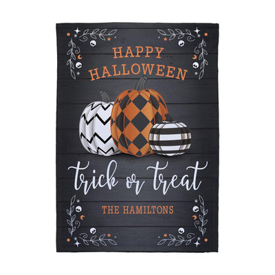 Personalized Trick or Treat Black Garden Flag -  - Gifts For You Now