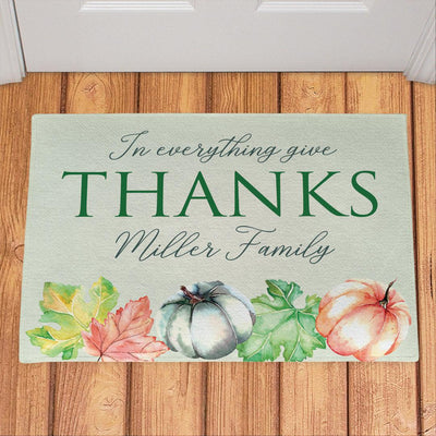 Personalized In Everything Give Thanks Door Mat -  - Gifts For You Now