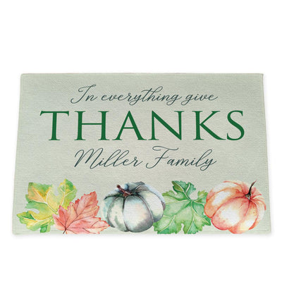 Personalized In Everything Give Thanks Door Mat -  - Gifts For You Now